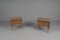 Tables de Chevet Mid-Century avec Plateau en Verre, Set de 2 6