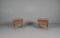 Tables de Chevet Mid-Century avec Plateau en Verre, Set de 2 5