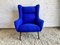 Blauer Mid-Century Sessel, 1950er 1