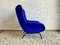Blauer Mid-Century Sessel, 1950er 2