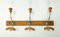French Wood and Metal Wall Mounted Coat Rack, 1950s 6