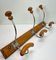 French Wood and Metal Wall Mounted Coat Rack, 1950s 5