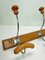 French Wood and Metal Wall Mounted Coat Rack, 1950s 3