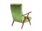 Fauteuils Inclinables Verts et Bleus en Velours d'Eau et Bois, 1950s, Set de 2 14