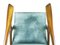 Green & Blue Water Velvet and Wood Reclining Armchairs, 1950s, Set of 2 18