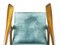 Poltrone reclinabili in velluto verde e blu e legno, anni '50, set di 2, Immagine 18