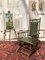 Rocking Chair Vintage en Cuir Vert Foncé 3