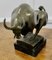 Scultura astratta modernista in bronzo di un toro su base in marmo, anni '80, Immagine 2