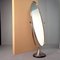 Oval Ground Mirror in Nickel-Plated Brass with Conical Base by Sergio Mazza for Artemide, Image 1