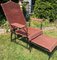 Adjustable Wicker and Metal Garden Lounge Chair, 1960s 4