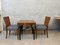Table Spider and Halabala Armchairs by Jindřich Halabala, 1920s, Set of 3 1