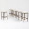 Mid -20th Century Bar Stools with Brass Frame, Italy, Set of 6 1