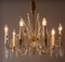 Crystal Brass Chandelier from Vereinigte Werkstätten, 1960s, Image 11