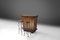 Brutalist Counter or Dry Bar with Barstools, 1960s, Set of 3, Image 1