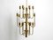Mid-Century Brass Chandelier with a Long Brass Rod, 1960s 3