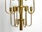 Mid-Century Brass Chandelier with a Long Brass Rod, 1960s 16