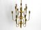 Mid-Century Brass Chandelier with a Long Brass Rod, 1960s 12