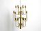 Mid-Century Brass Chandelier with a Long Brass Rod, 1960s, Image 4