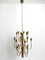 Mid-Century Brass Chandelier with a Long Brass Rod, 1960s 1