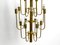 Mid-Century Brass Chandelier with a Long Brass Rod, 1960s 14