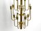 Mid-Century Brass Chandelier with a Long Brass Rod, 1960s, Image 14