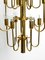Mid-Century Brass Chandelier with a Long Brass Rod, 1960s, Image 17