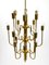 Mid-Century Brass Chandelier with a Long Brass Rod, 1960s, Image 5