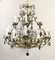 Vintage Ottone Drops Chandelier and Murano Cups, 1980s 1