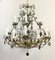 Vintage Ottone Drops Chandelier and Murano Cups, 1980s, Image 1