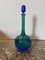 Vase Bouteille Murano Morandiana Bleu et Vert par Gio Ponti pour Venini 1