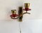 Vintage Wall Sconces in Gilt Brass with Acrylic Glass Elements, Germany, 1979, Set of 2 3