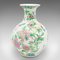 Vintage Art Deco Chinese Ceramic, Baluster, Polychrome Finish vase, 1940s 1