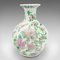 Vintage Art Deco Chinese Ceramic, Baluster, Polychrome Finish vase, 1940s 4