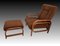 Art Deco Armchair and Footstool by Jindřich Halabala, Set of 2 1