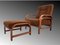 Art Deco Armchair and Footstool by Jindřich Halabala, Set of 2 18