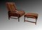 Art Deco Armchair and Footstool by Jindřich Halabala, Set of 2 2