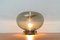 Lámpara de mesa bombilla era espacial Mid-Century de vidrio, años 60, Imagen 3