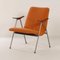 Vintage Armchair with Orange Bouclé Fabric by Webe, 1960s, Image 2