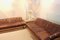 Juego de sofá lounge holandés de madera y cuero coñac, años 70. Juego de 2, Imagen 3