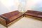 Dutch Lounge Sofa Set in Wood and Cognac Leather, 1970s, Set of 2 5