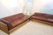Dutch Lounge Sofa Set in Wood and Cognac Leather, 1970s, Set of 2, Image 5