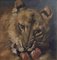 Marino Lenci, Lioness, Pastel Drawing, Early 20th Century, Image 1