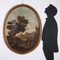Artista di scuola italiana, Paesaggio ovale con figure, 1700, Olio su tela, In cornice, Immagine 2