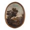 Italian School Artist, Oval Landscape with Figures, 1700s, Oil on Canvas, Framed 1