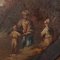 Italienischer Schulkünstler, Ovale Landschaft mit Figuren, 1700er, Öl auf Leinwand, Gerahmt 3