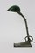 Lámpara de escritorio Bauhaus de vidrio verde, años 20, Imagen 3