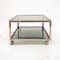 Tavolino da caffè quadrato in metallo e vetro nello stile di Howard Miller, anni '70, Immagine 4