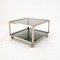 Square Metal and Glass Coffee Table in the style of Howard Miller, 1970s 2