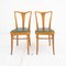 Beech Dining Chairs, Italy, 1950s, Set of 2 2