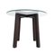 Round Wooden Dining Table with Glass Top 3
